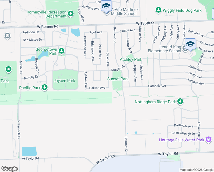 map of restaurants, bars, coffee shops, grocery stores, and more near 808 Oakton Avenue in Romeoville