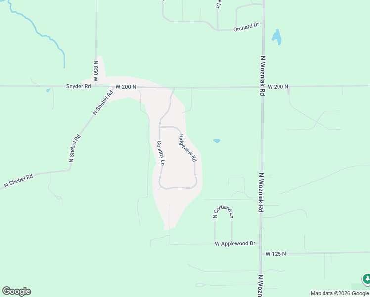 map of restaurants, bars, coffee shops, grocery stores, and more near Ridgeview Road in LaPorte County