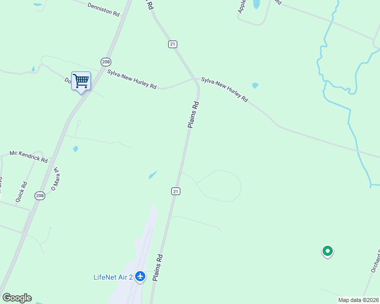 map of restaurants, bars, coffee shops, grocery stores, and more near 1024 Plains Road in Wallkill