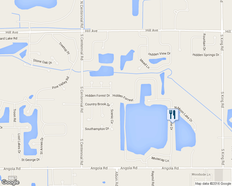 map of restaurants, bars, coffee shops, grocery stores, and more near 8204 Hidden Forest Drive in Holland