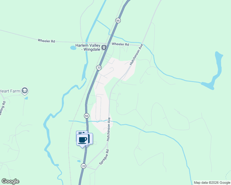 map of restaurants, bars, coffee shops, grocery stores, and more near 124 Hutchinson Avenue in Wingdale