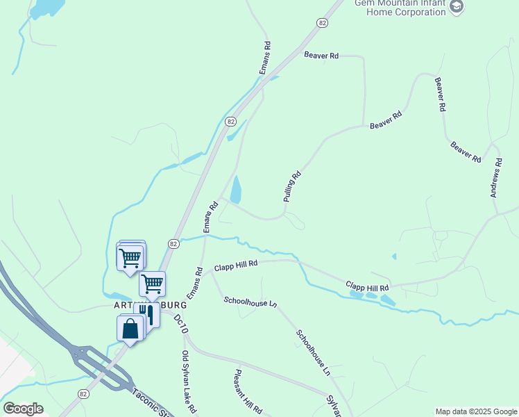 map of restaurants, bars, coffee shops, grocery stores, and more near 6 Pulling Road in Lagrangeville