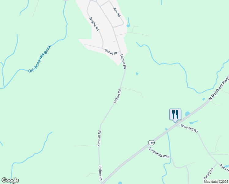 map of restaurants, bars, coffee shops, grocery stores, and more near 103 Kimball Road in Lisbon