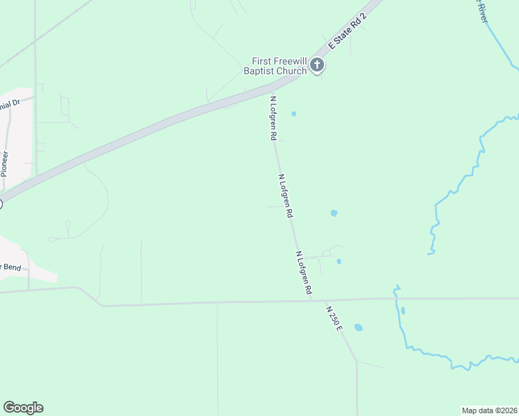 map of restaurants, bars, coffee shops, grocery stores, and more near 1772 North Lofgren Road in Rolling Prairie