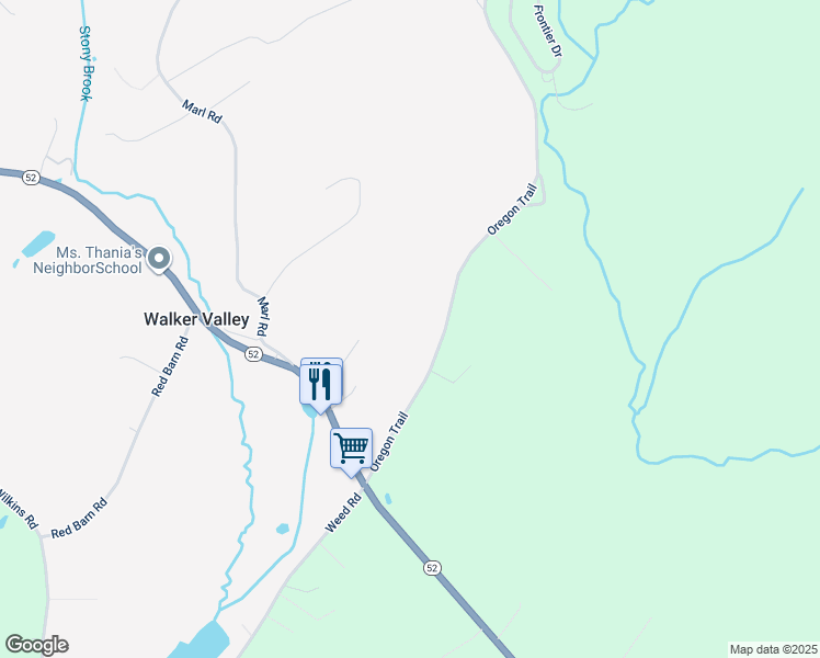map of restaurants, bars, coffee shops, grocery stores, and more near 87 Oregon Trail in Pine Bush