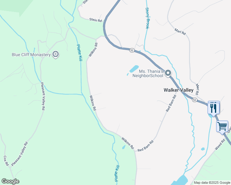 map of restaurants, bars, coffee shops, grocery stores, and more near 92 Wilkins Rd in Pine Bush