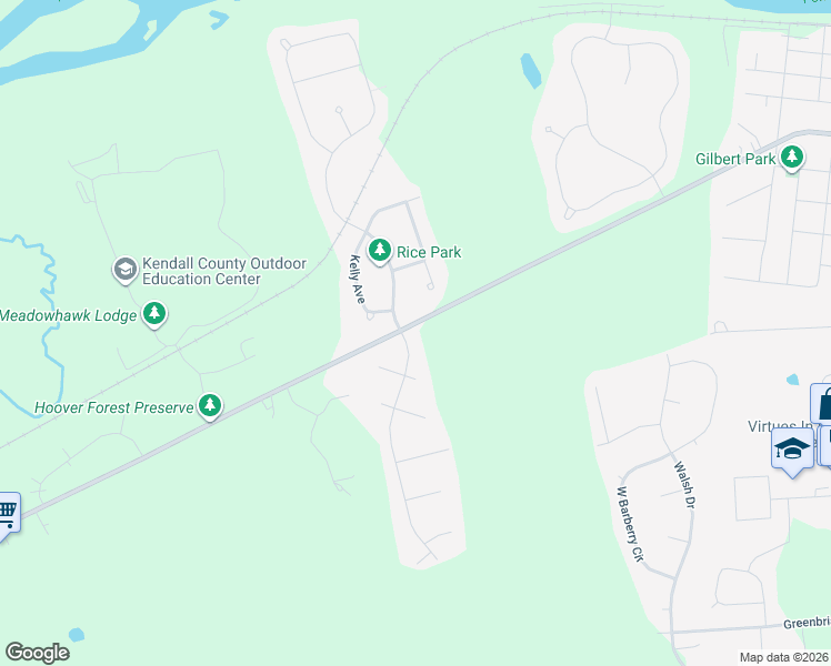 map of restaurants, bars, coffee shops, grocery stores, and more near 597 Redhorse Lane in Yorkville