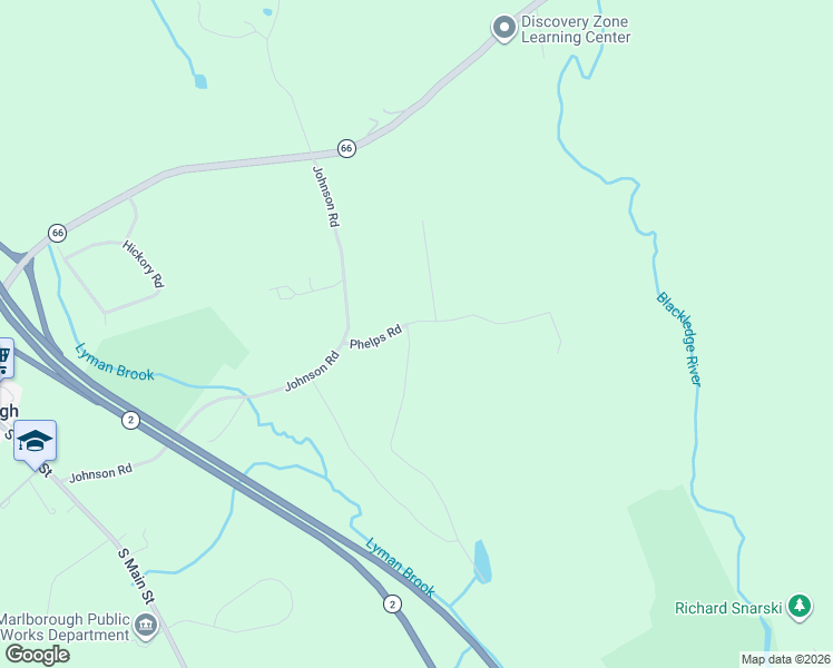 map of restaurants, bars, coffee shops, grocery stores, and more near 18 Phelps Road in Marlborough