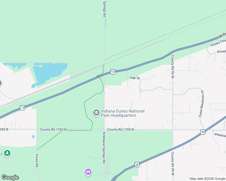 map of restaurants, bars, coffee shops, grocery stores, and more near 1093-1299 North Mineral Springs Road in Porter