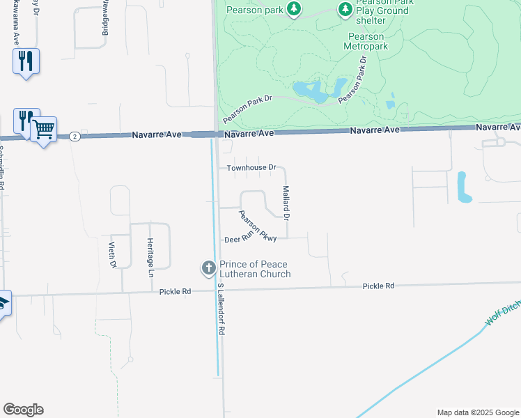 map of restaurants, bars, coffee shops, grocery stores, and more near 4342 Morning Dove Drive in Oregon