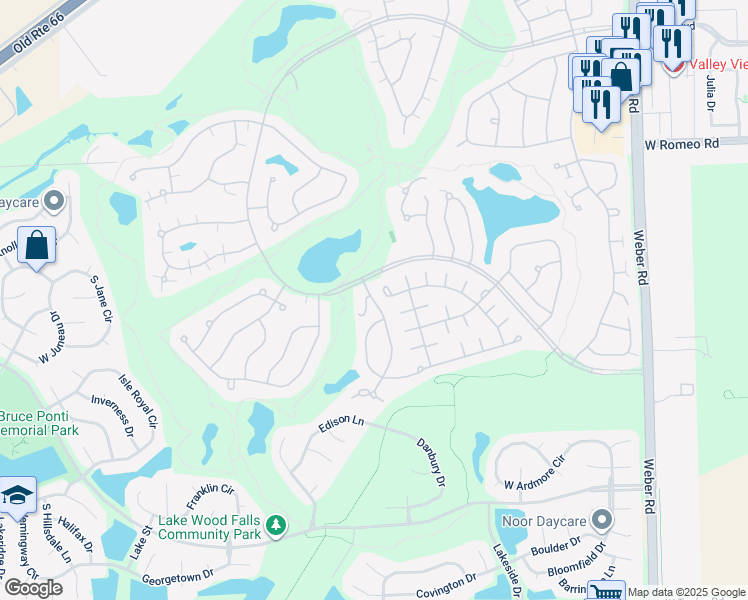 map of restaurants, bars, coffee shops, grocery stores, and more near 13616 Redbud Court in Plainfield