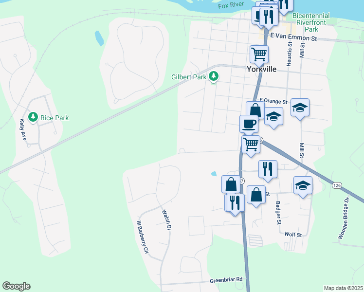 map of restaurants, bars, coffee shops, grocery stores, and more near 225 Elizabeth Street in Yorkville
