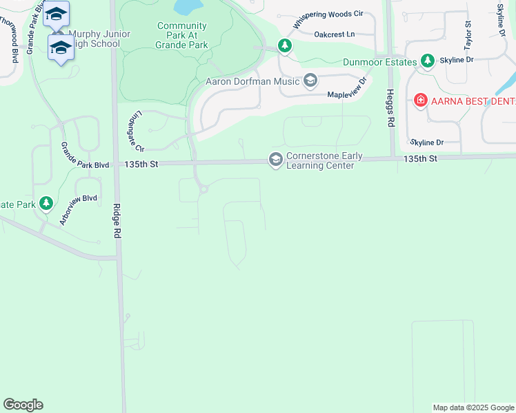 map of restaurants, bars, coffee shops, grocery stores, and more near 13608 Carmel Boulevard in Plainfield