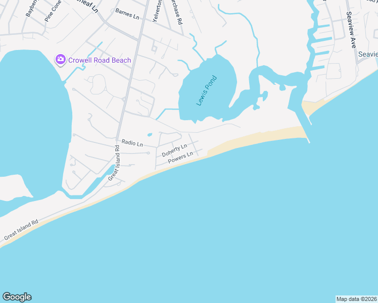 map of restaurants, bars, coffee shops, grocery stores, and more near 47 Powers Lane in Yarmouth