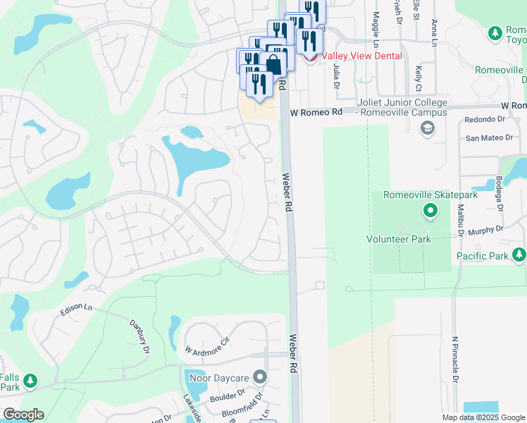 map of restaurants, bars, coffee shops, grocery stores, and more near 13722 Magnolia Drive in Plainfield