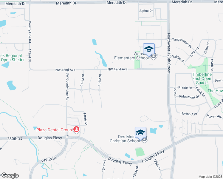 map of restaurants, bars, coffee shops, grocery stores, and more near 4011 138th Street in Urbandale