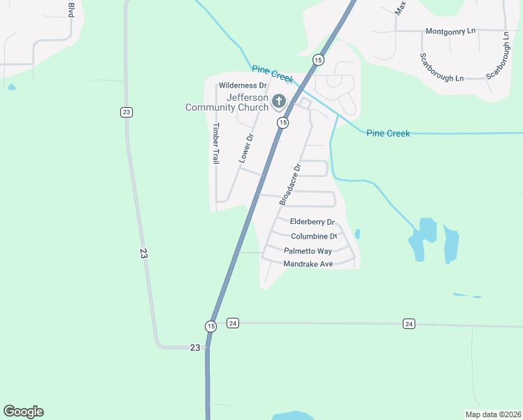map of restaurants, bars, coffee shops, grocery stores, and more near 521-537 Broadacre Drive in Goshen