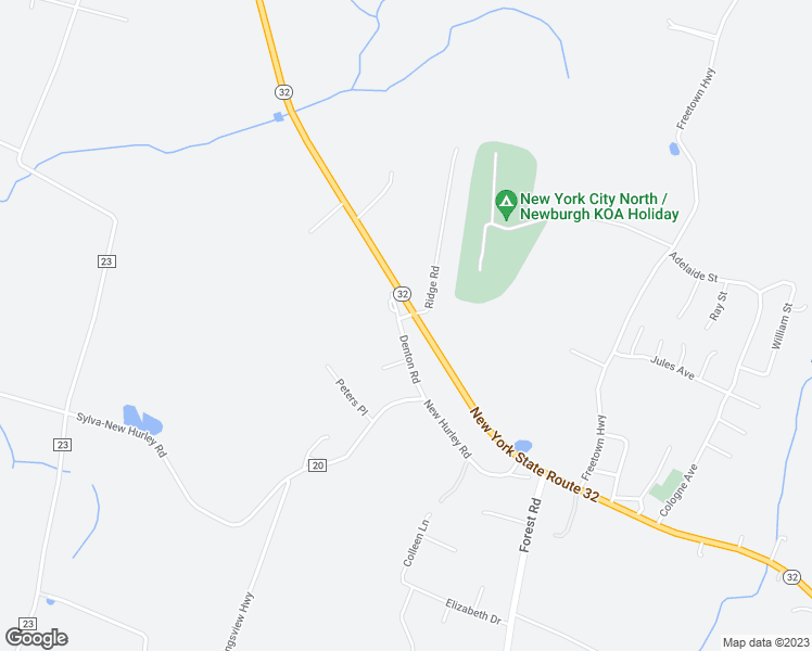 map of restaurants, bars, coffee shops, grocery stores, and more near 34 Denton Road in Wallkill
