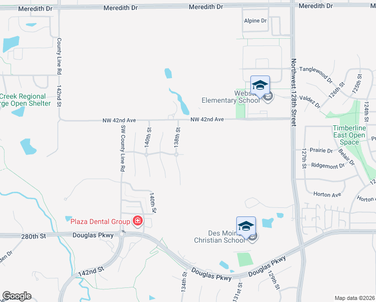 map of restaurants, bars, coffee shops, grocery stores, and more near 4015 138th Street in Urbandale