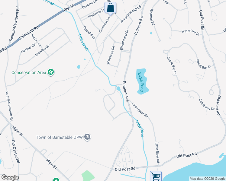 map of restaurants, bars, coffee shops, grocery stores, and more near 60 Captain Samadrus Road in Barnstable