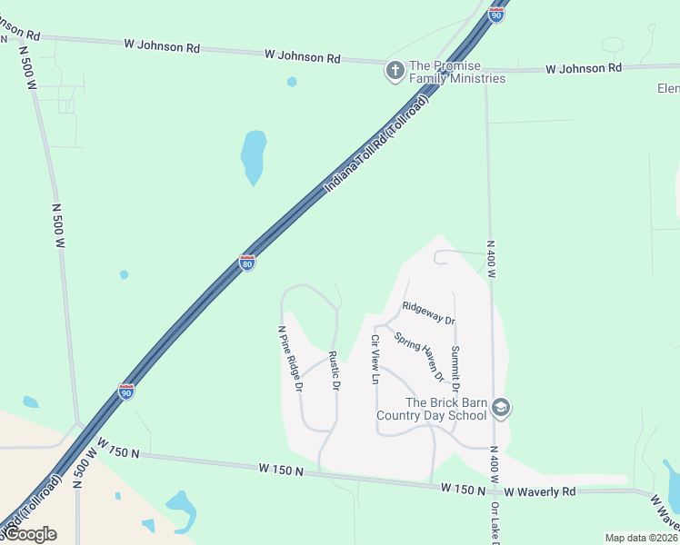 map of restaurants, bars, coffee shops, grocery stores, and more near 1967 North Rustic Court in La Porte