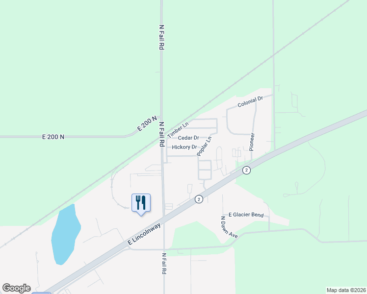 map of restaurants, bars, coffee shops, grocery stores, and more near 529 Cedar Drive in La Porte