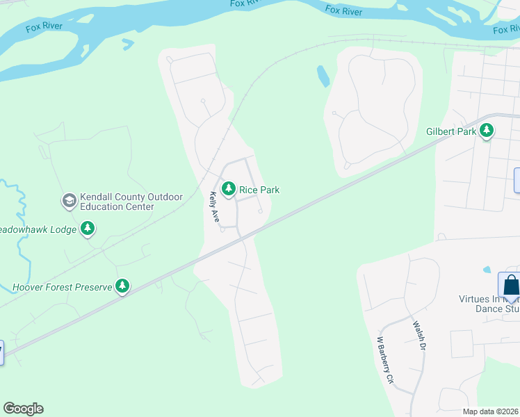 map of restaurants, bars, coffee shops, grocery stores, and more near 597 Redhorse Lane in Yorkville