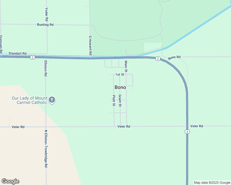 map of restaurants, bars, coffee shops, grocery stores, and more near 11534 2nd Street in Lucas County