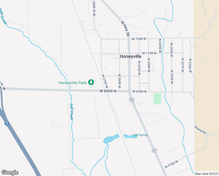 map of restaurants, bars, coffee shops, grocery stores, and more near 6916 North 2750 West in Honeyville