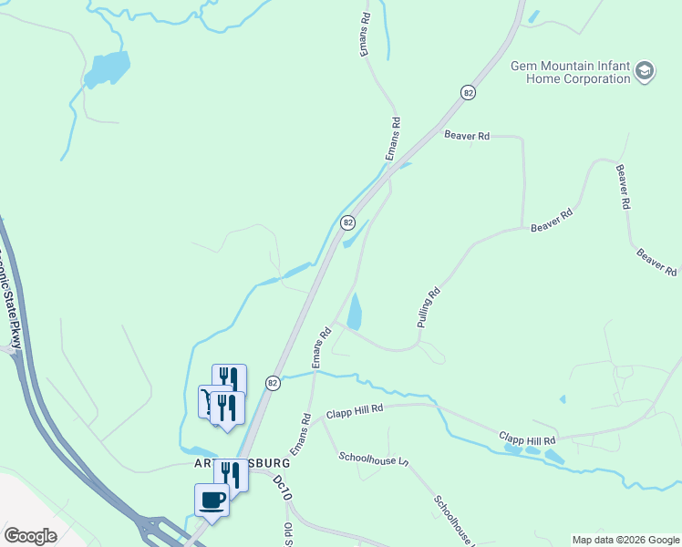 map of restaurants, bars, coffee shops, grocery stores, and more near 1723 New York 82 in Lagrangeville