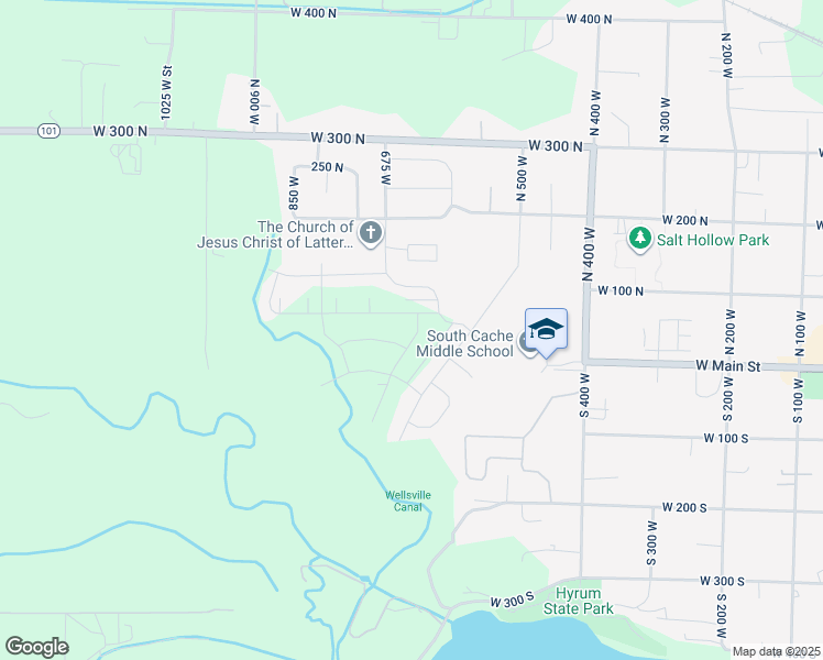 map of restaurants, bars, coffee shops, grocery stores, and more near 8 South 650 West in Hyrum