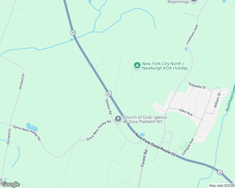 map of restaurants, bars, coffee shops, grocery stores, and more near 8 Ridge Road in Wallkill