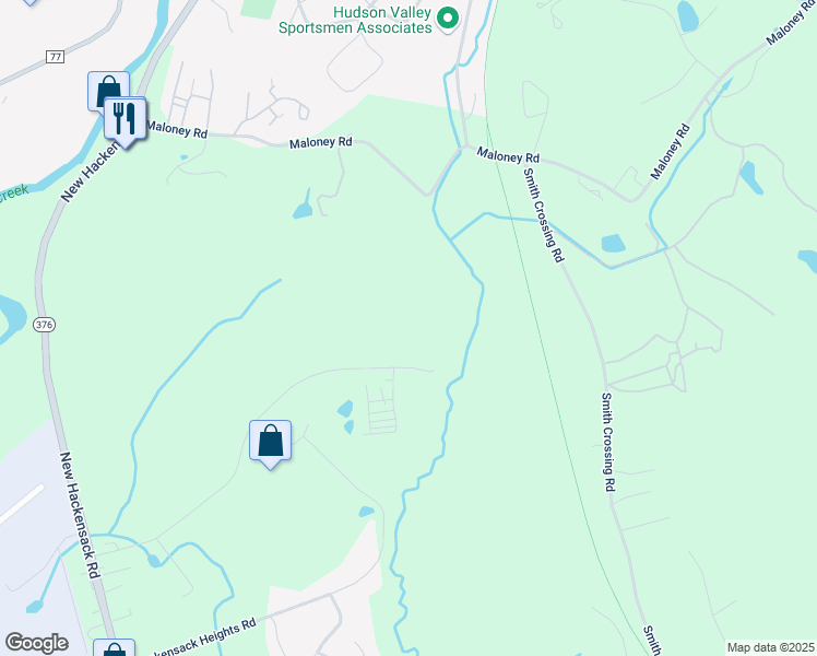 map of restaurants, bars, coffee shops, grocery stores, and more near 151 Airport Drive in Wappingers Falls