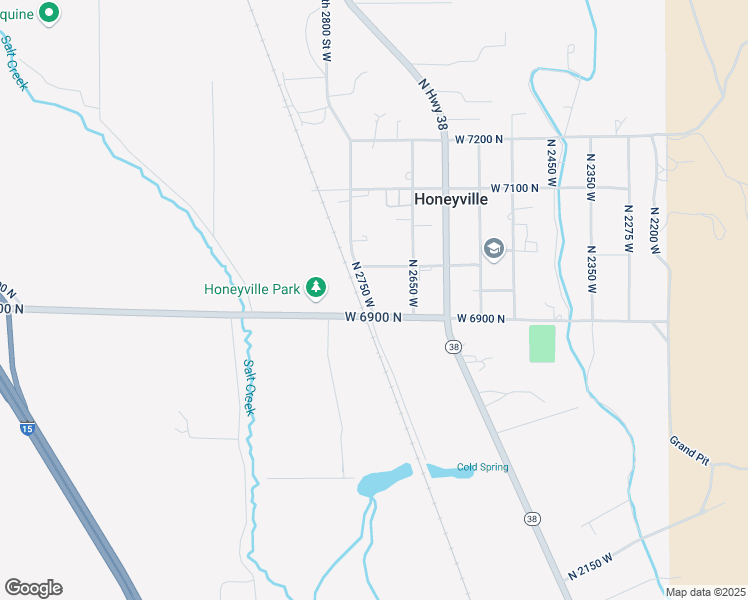 map of restaurants, bars, coffee shops, grocery stores, and more near 6970 North 2750 West in Honeyville