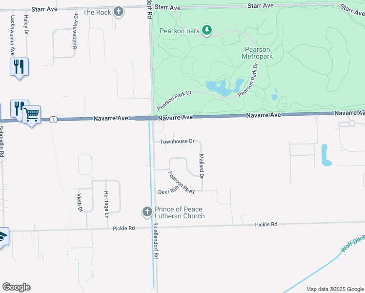 map of restaurants, bars, coffee shops, grocery stores, and more near 4312 Townhouse Drive in Oregon
