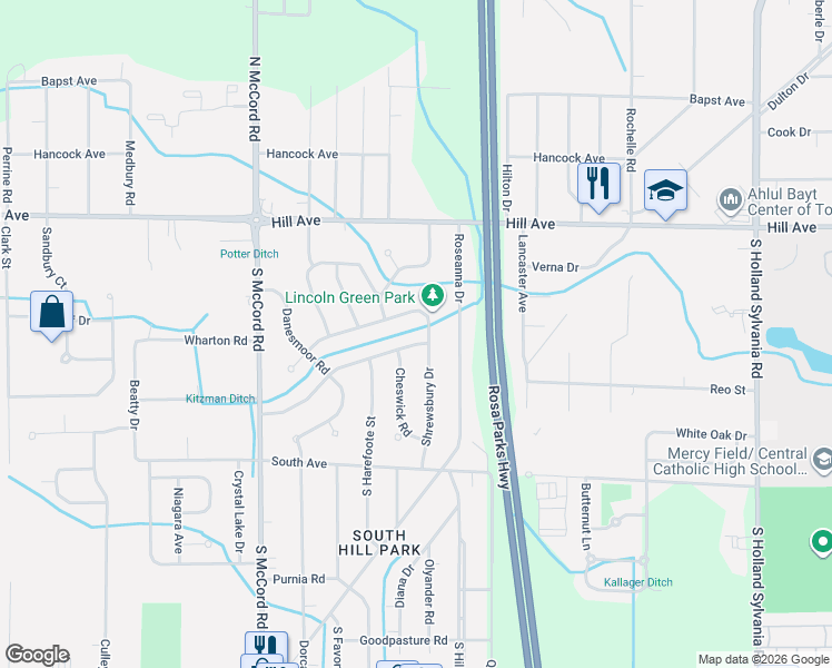 map of restaurants, bars, coffee shops, grocery stores, and more near 226 Shrewsbury Road in Holland
