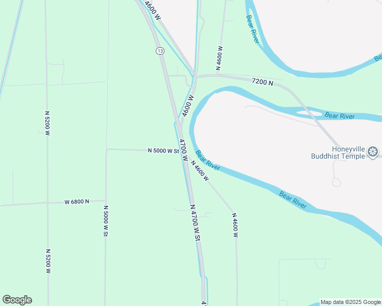 map of restaurants, bars, coffee shops, grocery stores, and more near 7002 4700 West in Honeyville