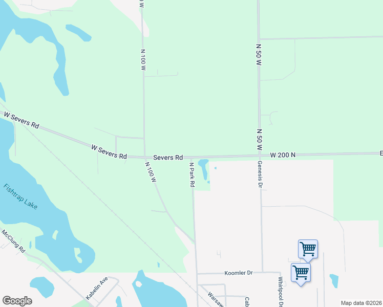 map of restaurants, bars, coffee shops, grocery stores, and more near 805 West Severs Road in La Porte