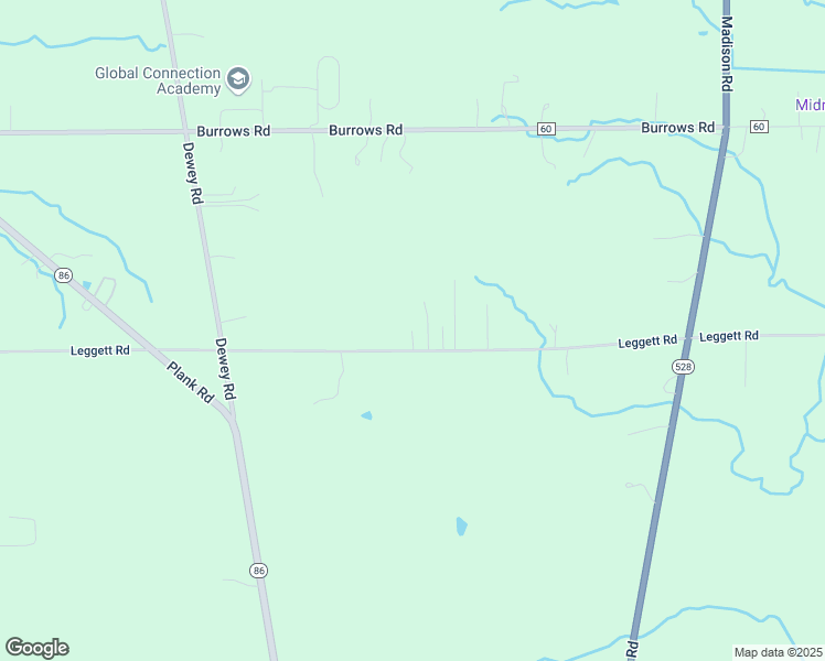 map of restaurants, bars, coffee shops, grocery stores, and more near 16414 Leggett Road in Montville