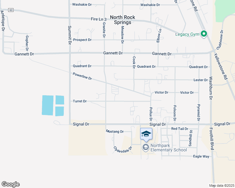 map of restaurants, bars, coffee shops, grocery stores, and more near 378 Turret Drive in Rock Springs