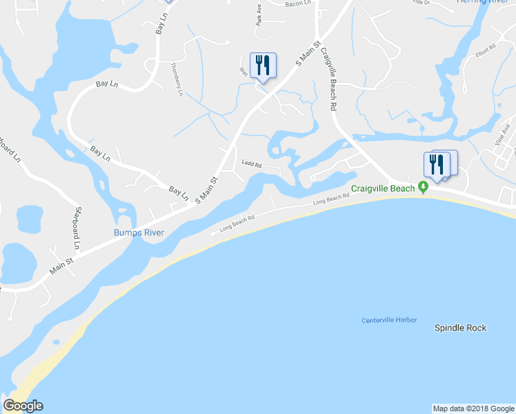 map of restaurants, bars, coffee shops, grocery stores, and more near 226 Long Beach Road in Barnstable