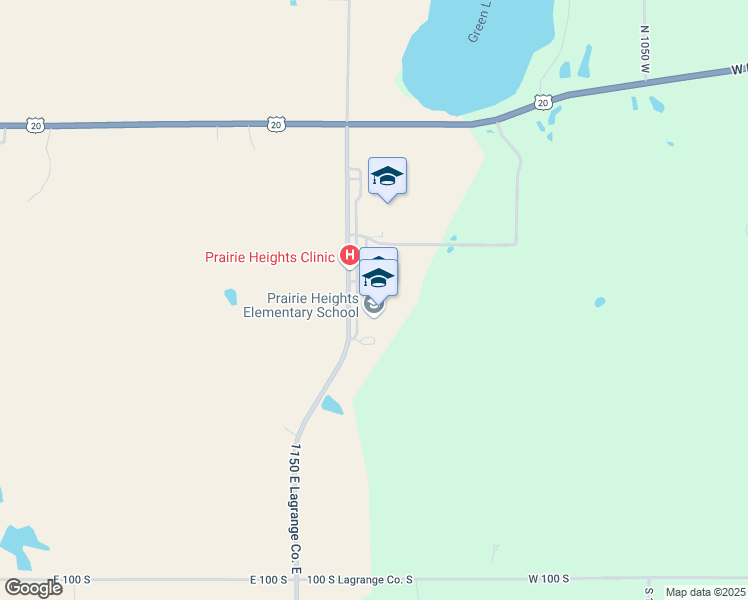 map of restaurants, bars, coffee shops, grocery stores, and more near 395 South 1150 East in LaGrange
