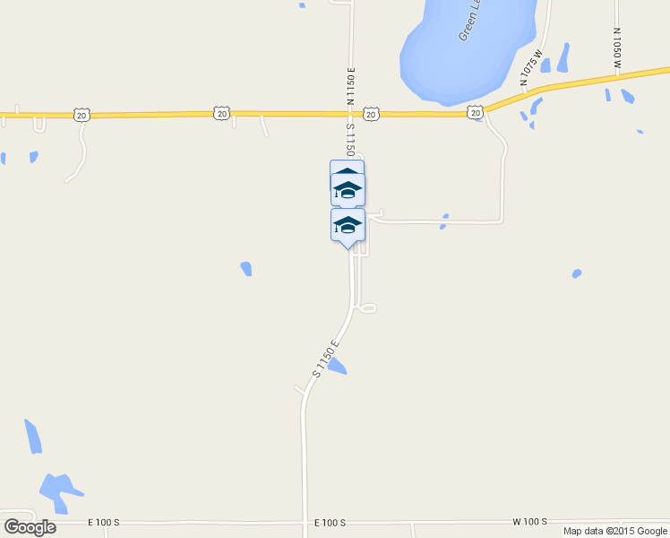 map of restaurants, bars, coffee shops, grocery stores, and more near 370 South 1150 East in LaGrange