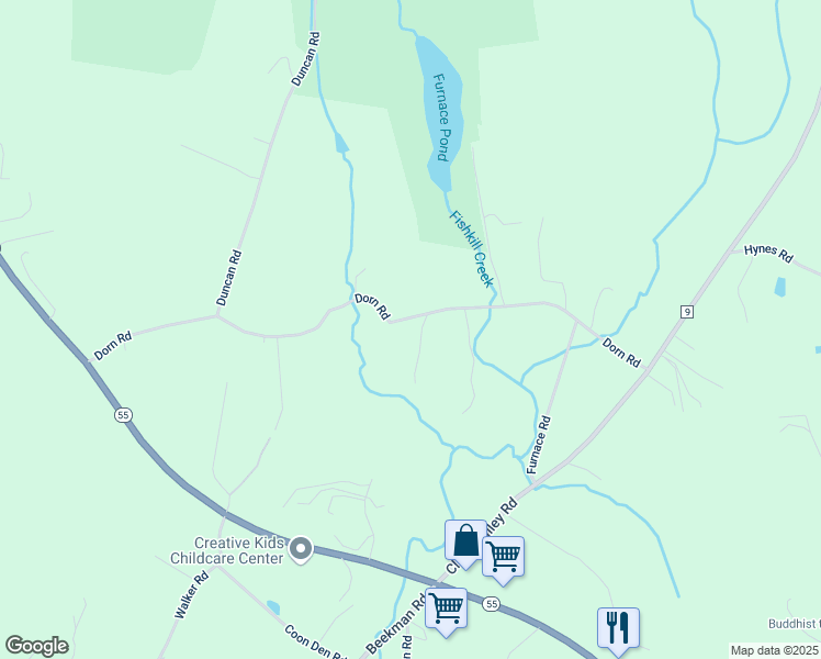 map of restaurants, bars, coffee shops, grocery stores, and more near 12 Dove Court in Lagrangeville