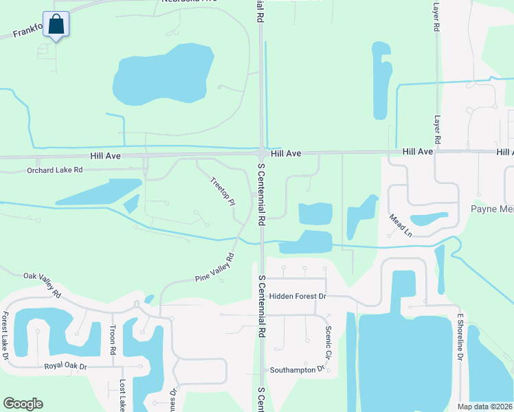 map of restaurants, bars, coffee shops, grocery stores, and more near 111 South Centennial Road in Holland