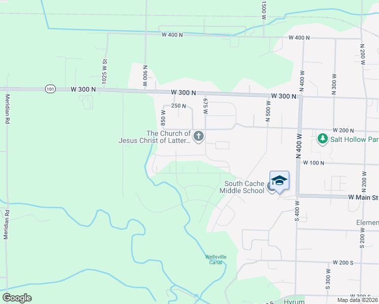 map of restaurants, bars, coffee shops, grocery stores, and more near 724 West 50 North in Hyrum