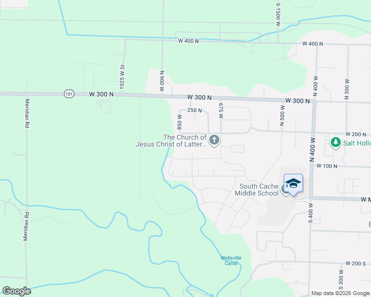 map of restaurants, bars, coffee shops, grocery stores, and more near West 70 North in Hyrum