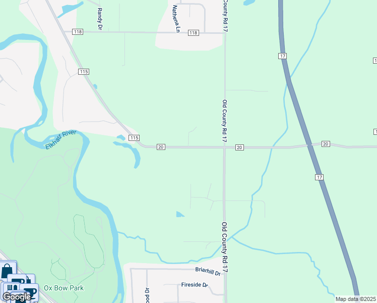 map of restaurants, bars, coffee shops, grocery stores, and more near 23354 Circle Lane in Elkhart