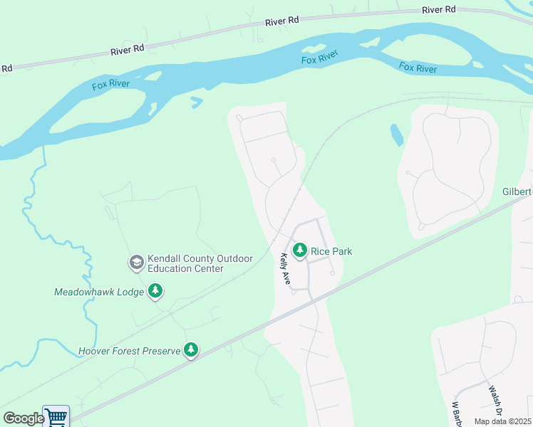 map of restaurants, bars, coffee shops, grocery stores, and more near 453 Poplar Drive in Yorkville