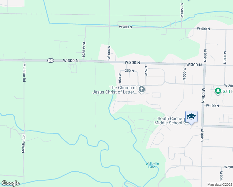 map of restaurants, bars, coffee shops, grocery stores, and more near 69 850 West in Hyrum